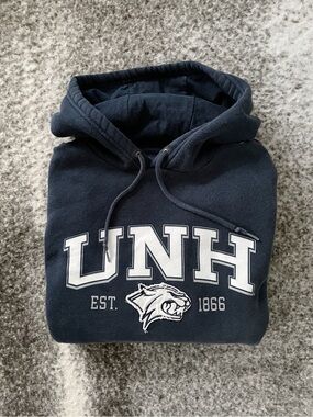UNH Wildcats / University of New Hampshire blue hoodie sweatshirt - Unisex, Sm